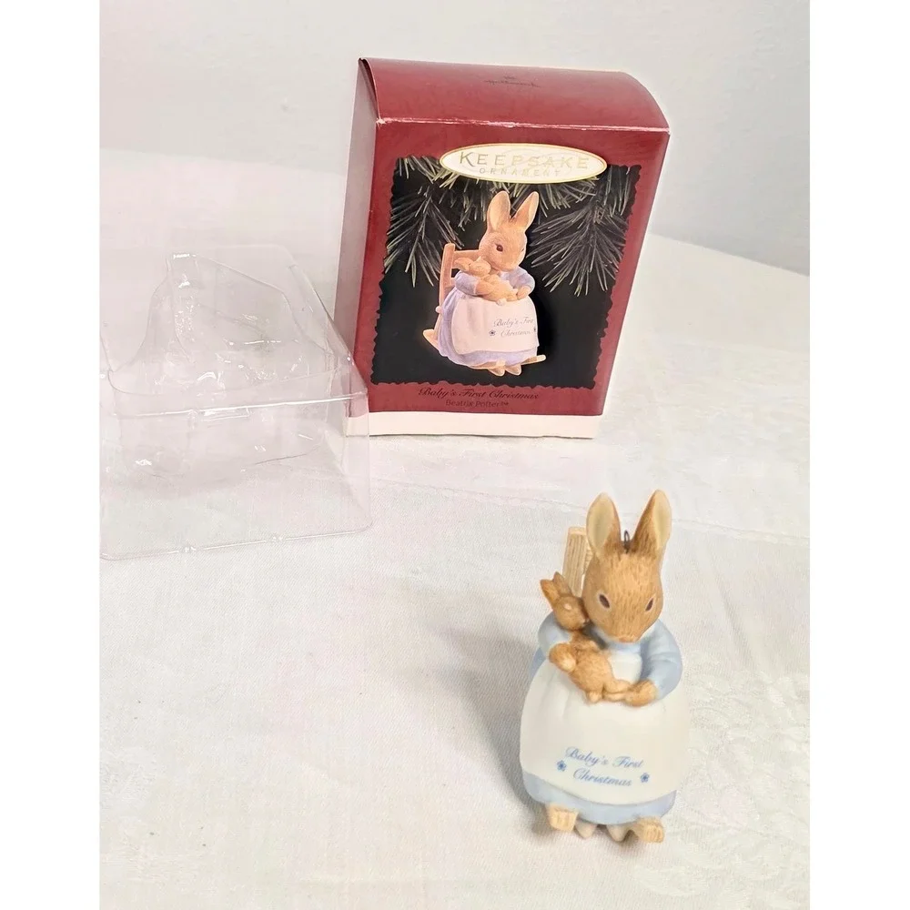 Hallmark 1996 Keepsake Ornament Beatrix Potter Babys First Christmas Porcelain